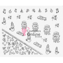 Stickere 3D cu Sarbatori de Iarna, Cod TY111 Silver